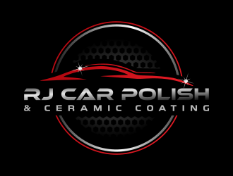 RJ CAR POLISH & CERAMIC COATING logo design by berkahnenen