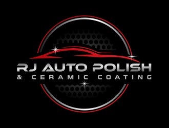 RJ CAR POLISH & CERAMIC COATING logo design by berkahnenen