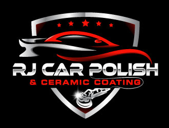 RJ CAR POLISH & CERAMIC COATING logo design by Suvendu