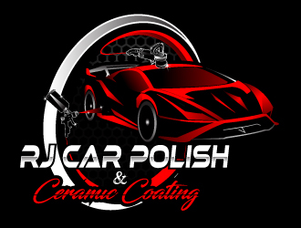 RJ CAR POLISH & CERAMIC COATING logo design by Suvendu