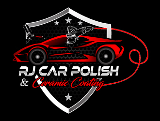 RJ CAR POLISH & CERAMIC COATING logo design by Suvendu