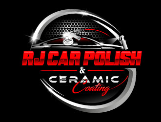 RJ CAR POLISH & CERAMIC COATING logo design by Suvendu