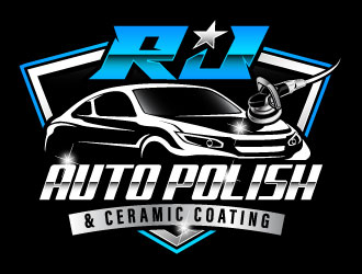 RJ CAR POLISH & CERAMIC COATING logo design by daywalker