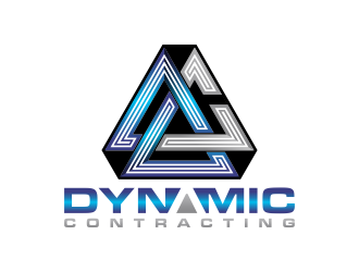 Dynamic Contracting logo design by BlessedArt