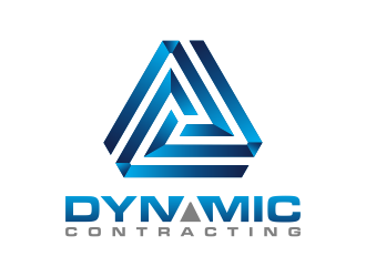 Dynamic Contracting logo design by BlessedArt