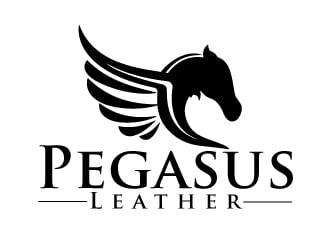 Pegasus Leather logo design by ElonStark