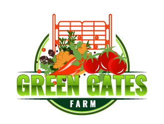 Green Gates Farm logo design by aryamaity
