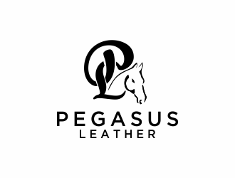 Pegasus Leather logo design by Mahrein