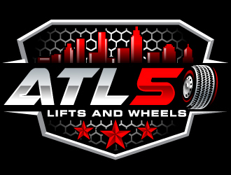 ATL50 LIFTS AND WHEELS logo design by Suvendu
