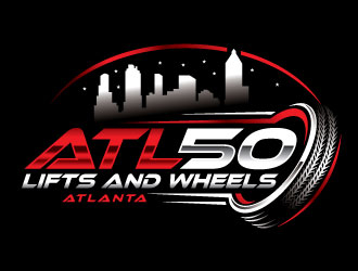 ATL50 LIFTS AND WHEELS logo design by REDCROW