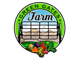Green Gates Farm logo design by DreamLogoDesign