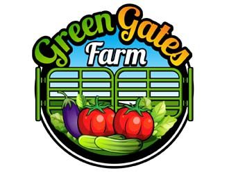 Green Gates Farm logo design by DreamLogoDesign