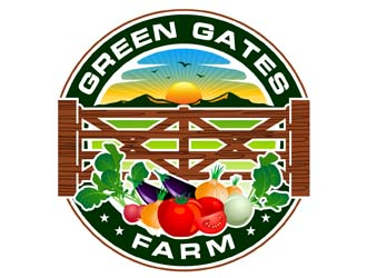 Green Gates Farm logo design by DreamLogoDesign