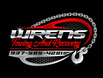 Wrens Towing And Recovery logo design by DreamLogoDesign