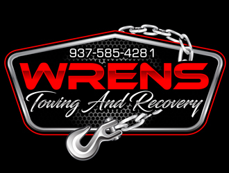 Wrens Towing And Recovery logo design by DreamLogoDesign