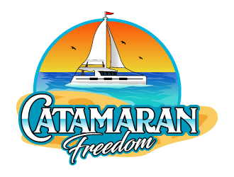 Catamaran Freedom  logo design by Suvendu