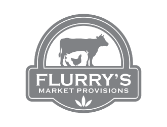 Flurrys Market   Provisions  logo design by nona