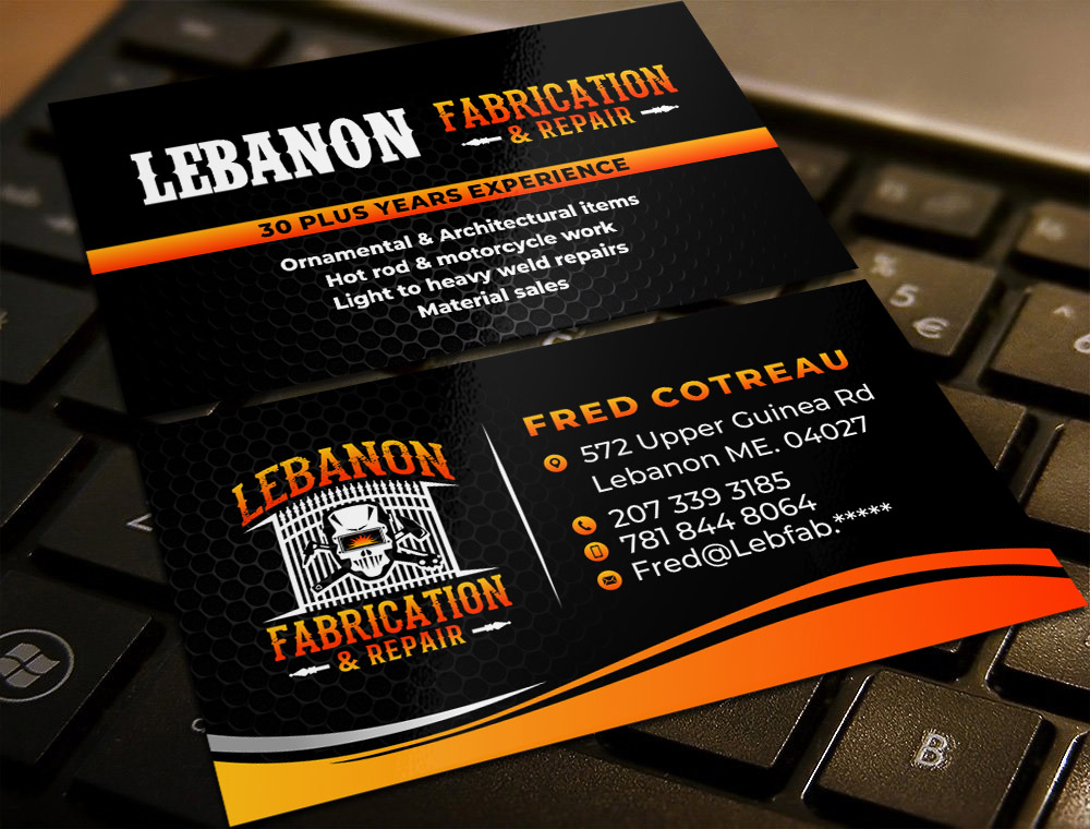 LEBANON FABRICATION & Repair logo design by imagine