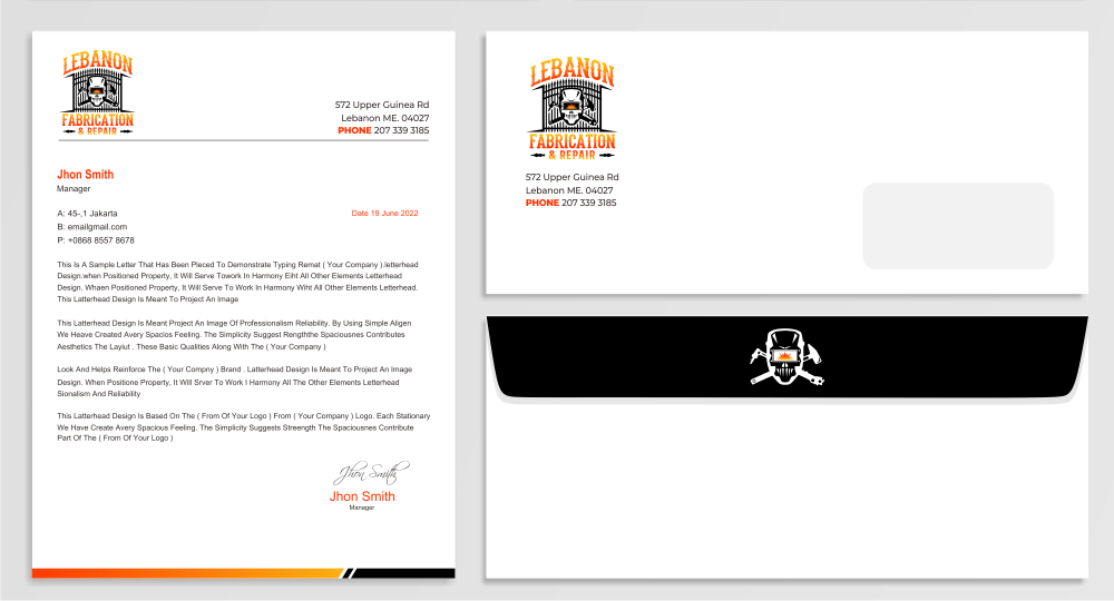 LEBANON FABRICATION & Repair logo design by imagine