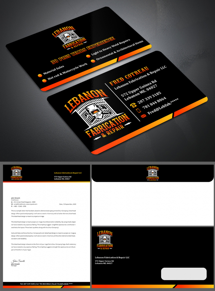 LEBANON FABRICATION & Repair logo design by Gelotine