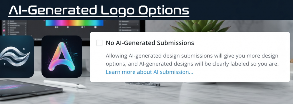 Allow AI-generated logo options
