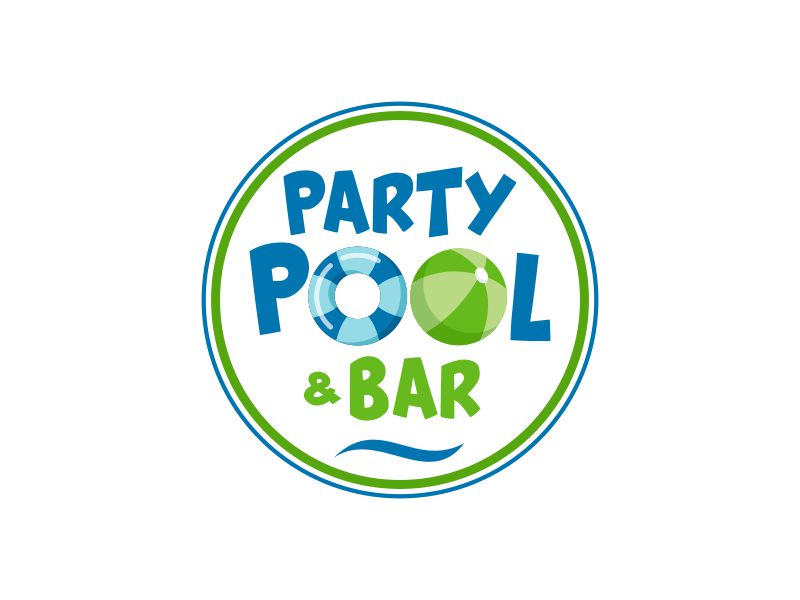 Party Pool & Bar   or    Party Pool and Bar Logo Design