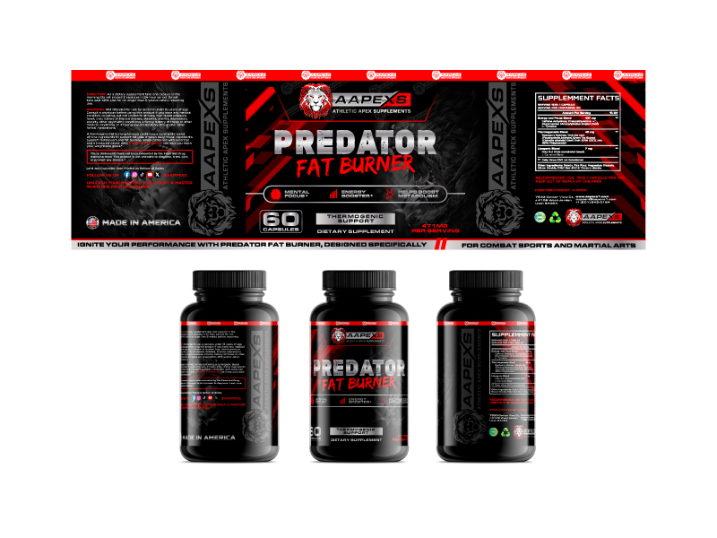 Label design for: AAPEXS Combat Supplements logo design by Ebad uddin