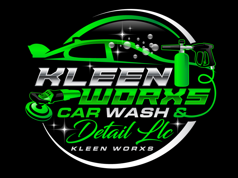 Kleen Worxs Car Wash & Detail LLC logo design by DreamLogoDesign