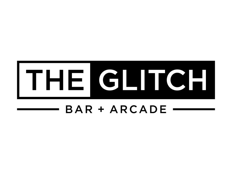 The Glitch Bar + Arcade logo design by p0peye