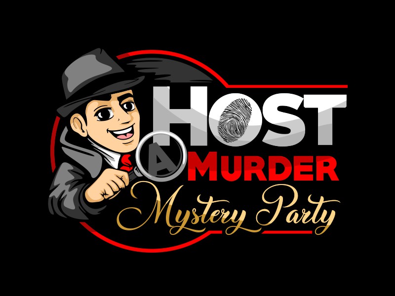 Host A Murder Mystery Party logo design by veron