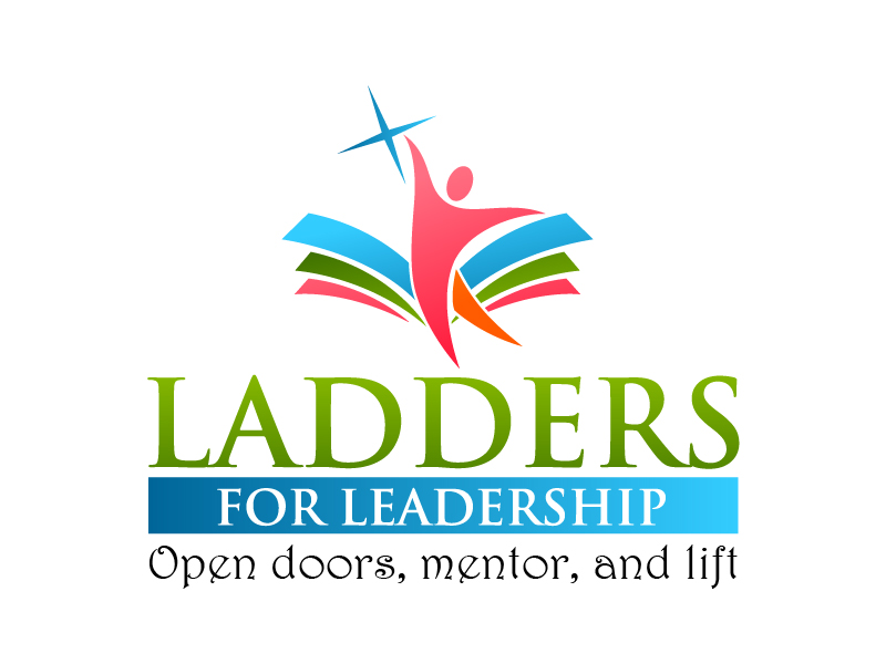 Ladders for Leadership: Open Doors, Mentor, and Lift logo design by Dawnxisoul393