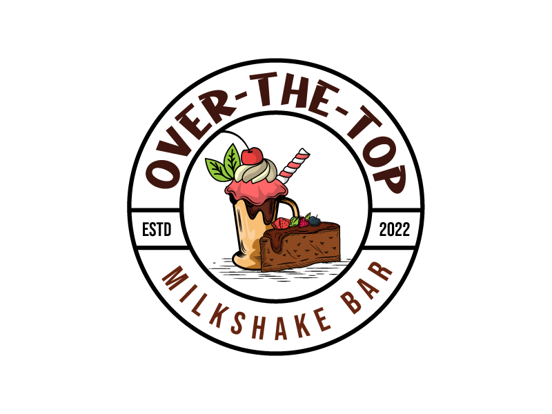 Over-the-Top Milkshake Bar logo design by Bhaskar Shil