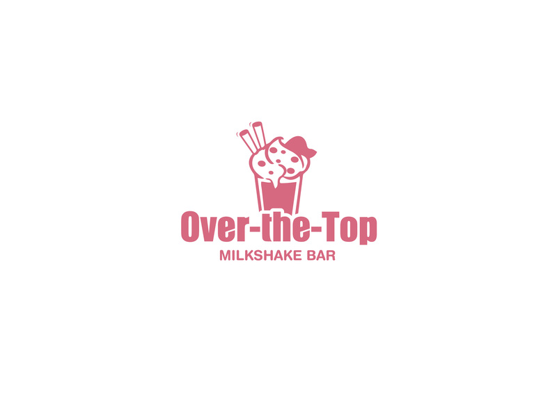 Over-the-Top Milkshake Bar logo design by hasibhasan