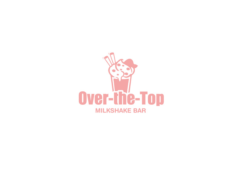 Over-the-Top Milkshake Bar logo design by hasibhasan