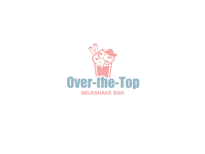 Over-the-Top Milkshake Bar logo design by hasibhasan