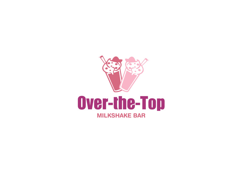 Over-the-Top Milkshake Bar logo design by hasibhasan