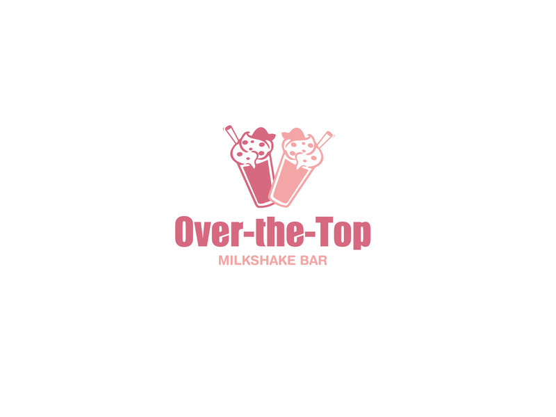 Over-the-Top Milkshake Bar logo design by hasibhasan