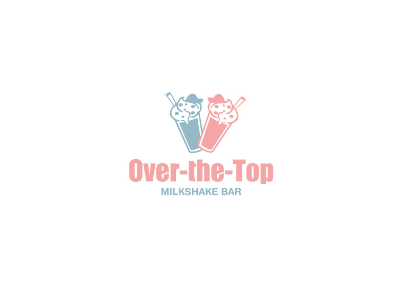 Over-the-Top Milkshake Bar logo design by hasibhasan