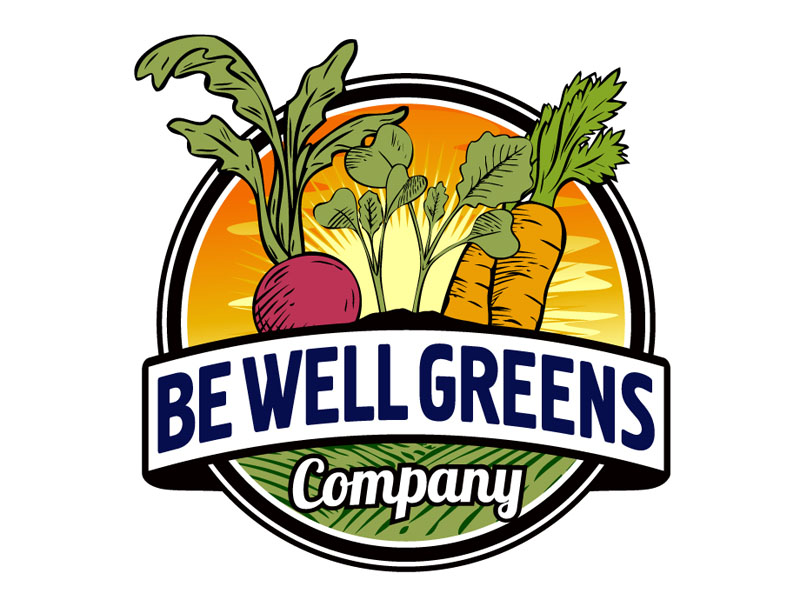 BE WELL GREENS COMPANY logo design by DreamLogoDesign