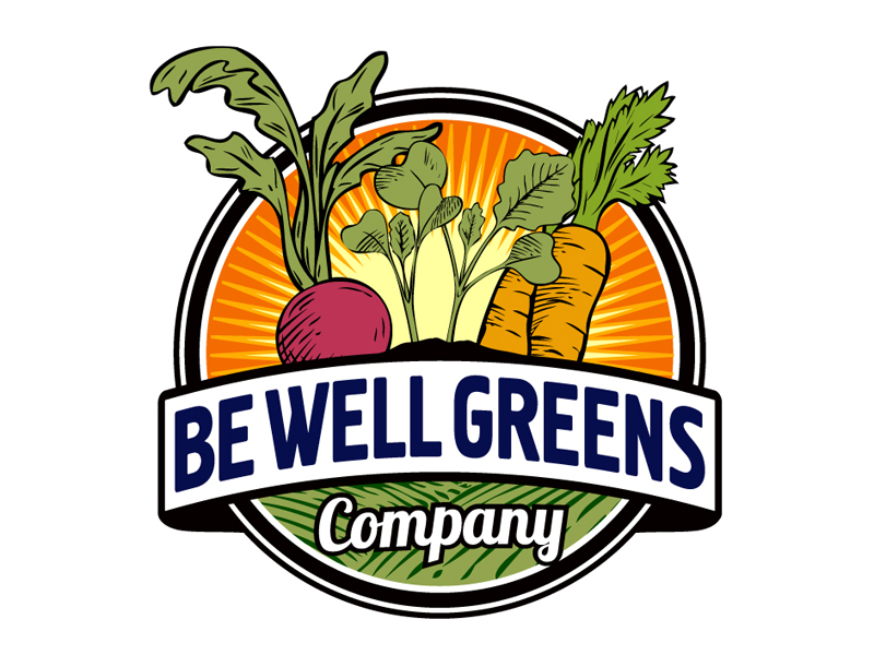 BE WELL GREENS COMPANY logo design by DreamLogoDesign