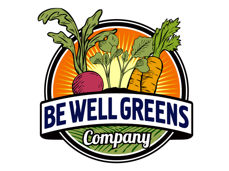 BE WELL GREENS COMPANY logo design by DreamLogoDesign