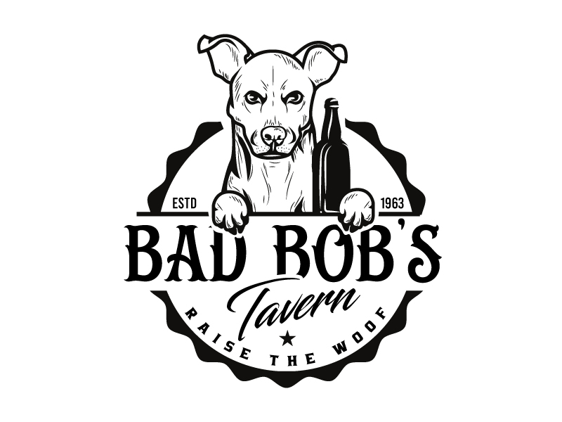 Bad Bob's Tavern - bar logo for tshirt logo design by Ishika Halder