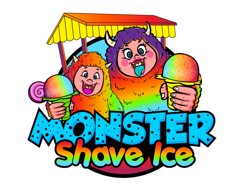 Monster Shave Ice logo design by DreamLogoDesign