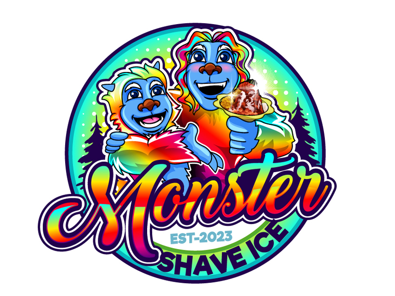 Monster Shave Ice logo design by DreamLogoDesign