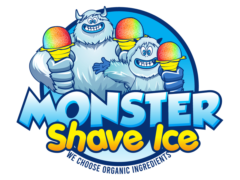 Monster Shave Ice logo design by DreamLogoDesign