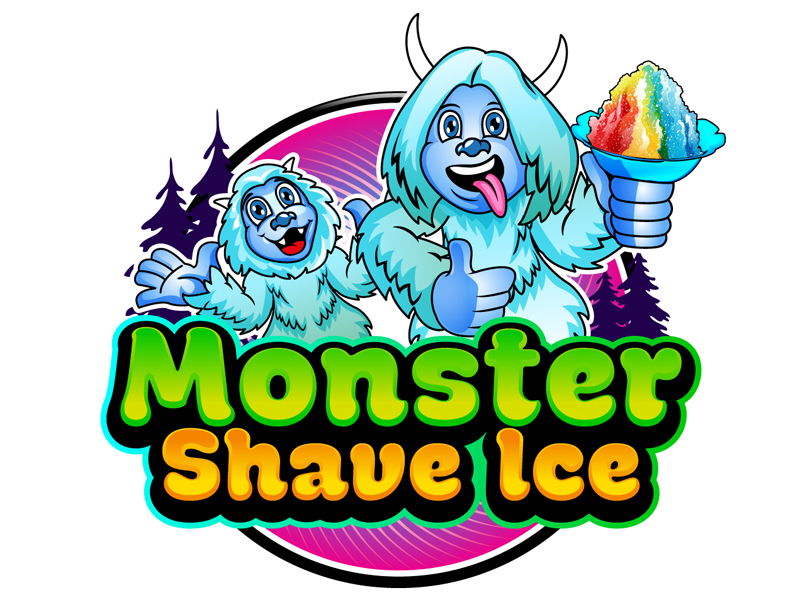 Monster Shave Ice logo design by DreamLogoDesign