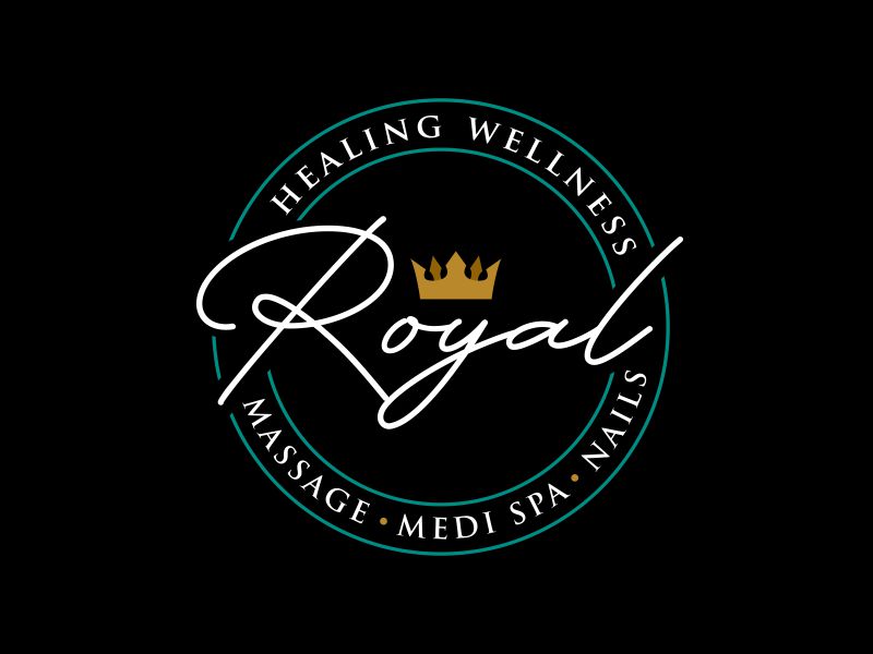 Royal Healing Wellness Massage, Medi Spa, Nails logo design by ingepro