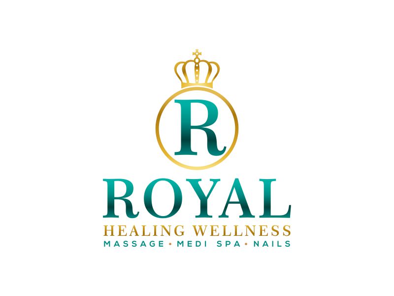 Royal Healing Wellness Massage, Medi Spa, Nails logo design by ingepro