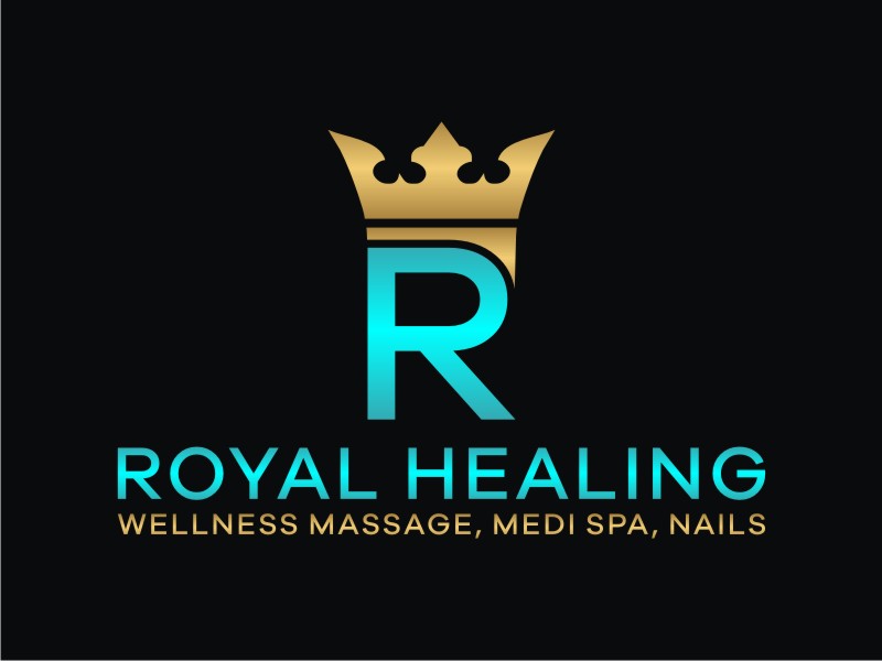 Royal Healing Wellness Massage, Medi Spa, Nails logo design by Artomoro