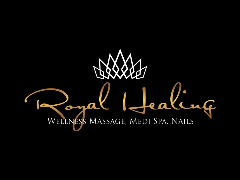 Royal Healing Wellness Massage, Medi Spa, Nails logo design by lintinganarto